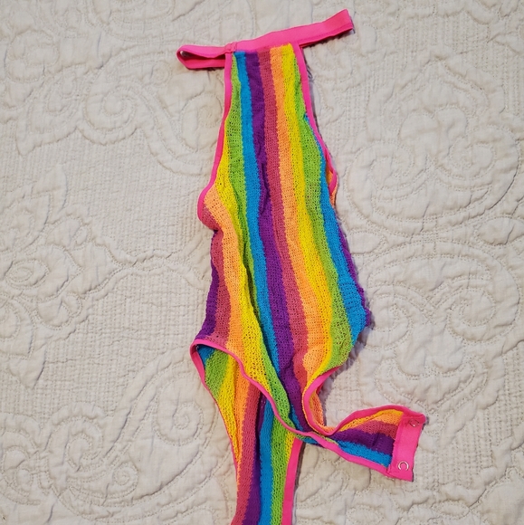 Rainbow Pride Mesh Bodysuit - Picture 4 of 6